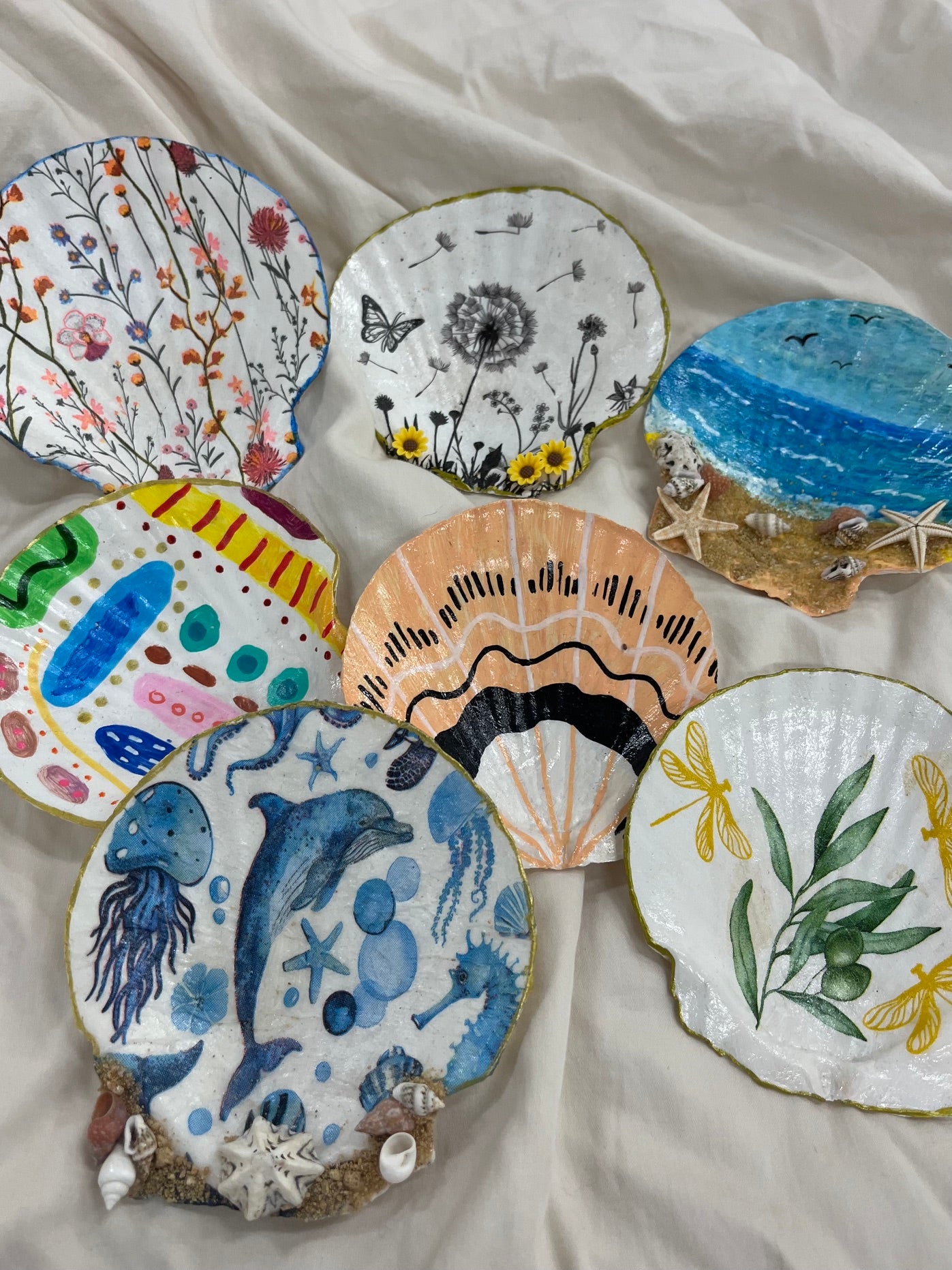 SHELL ART AND DECOUPAGE