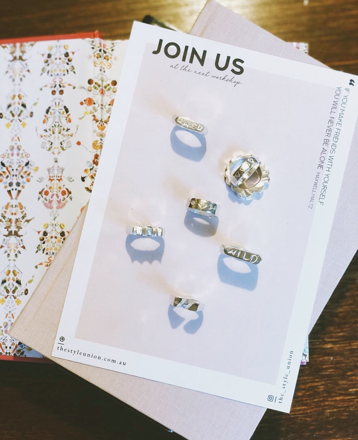 Examples of waxed carved jewellery from The Style Union