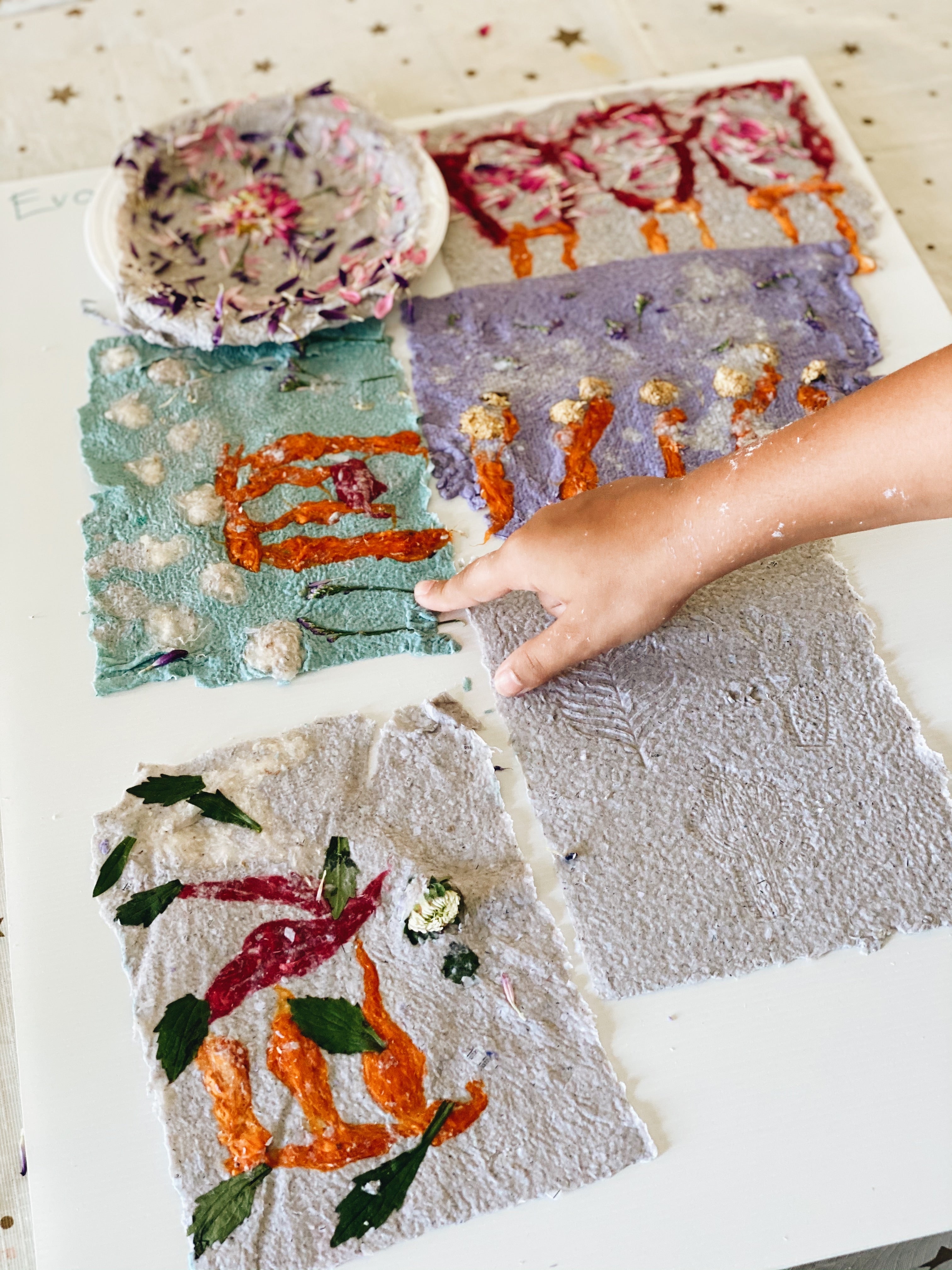 HANDMADE PAPER AND CHRISTMAS LIGHTS