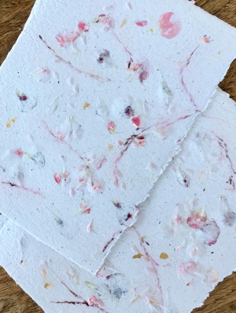 HANDMADE PAPER AND CHRISTMAS LIGHTS