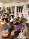 Class of ladies drinking tea during luna soul sounds workshop Gold Coast