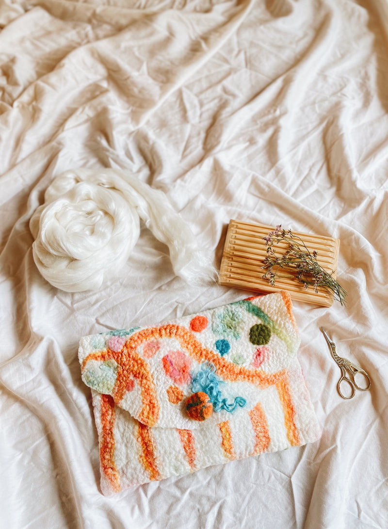 1ST FEBRUARY - WET FELTED CLUTCH BAG