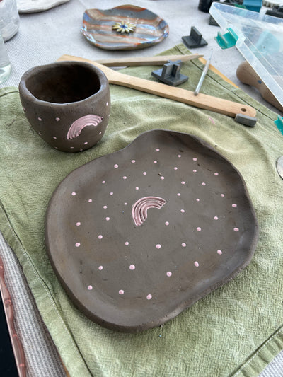 KIDS CERAMIC BOWL AND PLATE