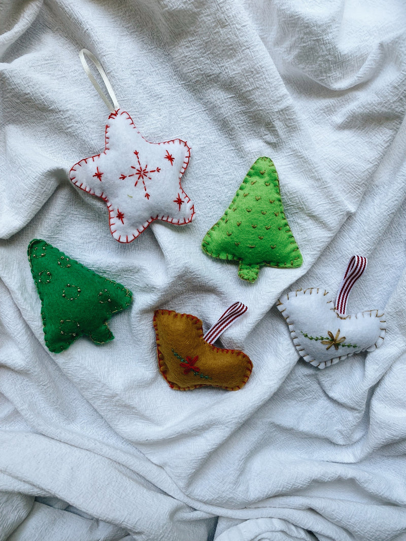 6TH DECEMBER - EMBROIDED XMAS DECORATIONS