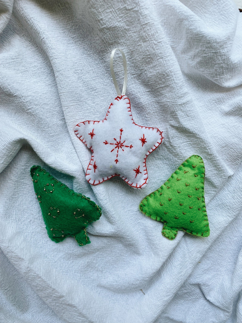 6TH DECEMBER - EMBROIDED XMAS DECORATIONS