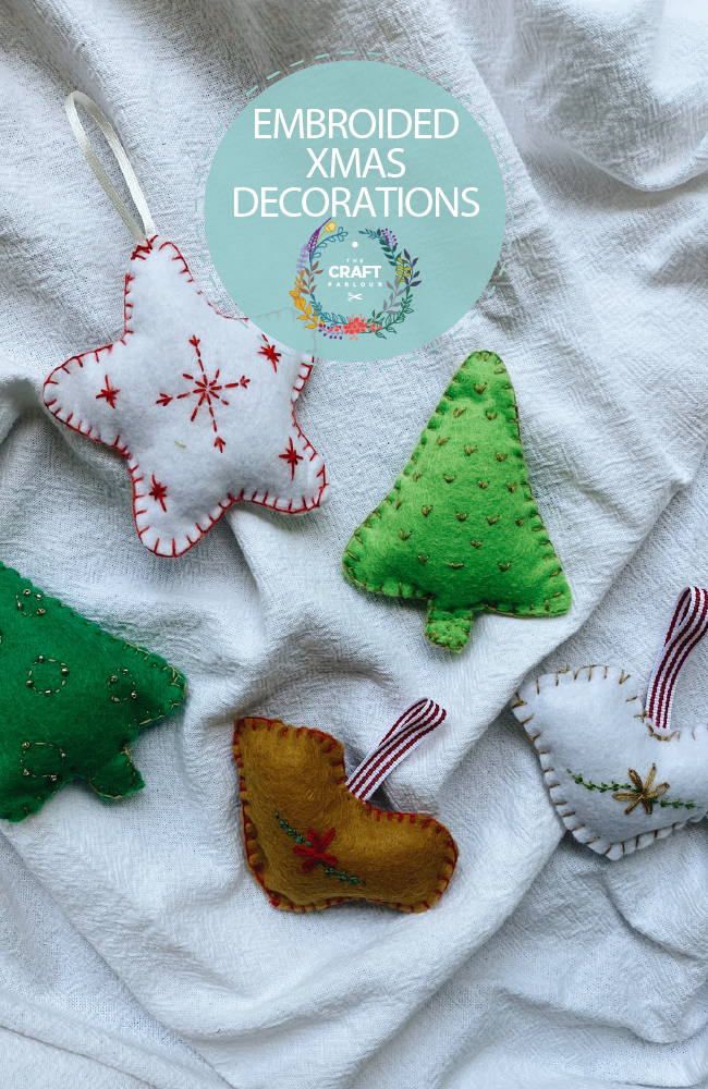 6TH DECEMBER - EMBROIDED XMAS DECORATIONS