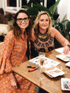 Two ladies drinking champagne and making handmade earrings at The Craft Parlour jewellery workshop