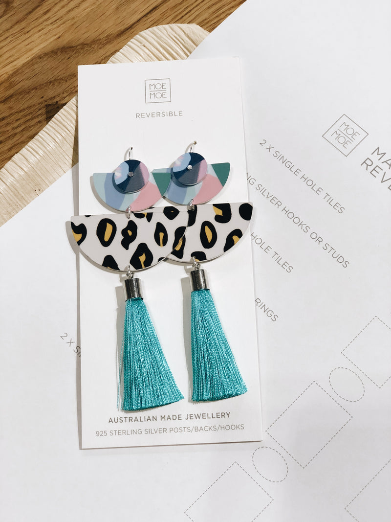 Layered earrings made during The Craft Parlour jewellery workshop